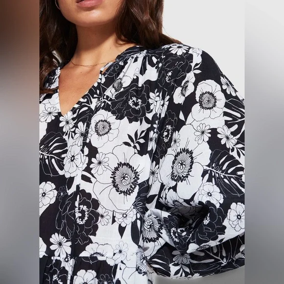 Seafolly Australia Summer Of Love Long Sleeve Cover-Up Dress Size S/M - Picture 2 of 13